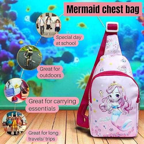 3D Chest Sling Bag, Travel Hiking Crossbody Bag For Girls (Pack Of 1)