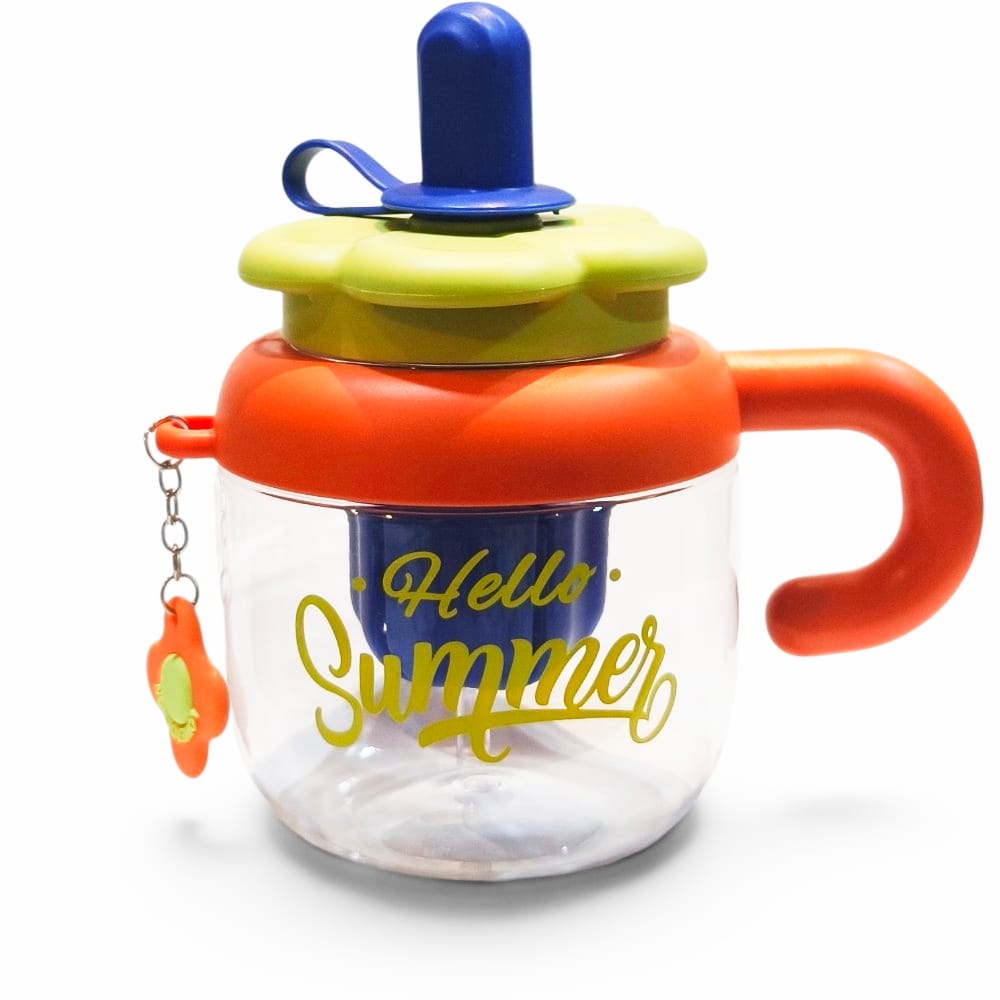 Kids Coloful Sipper with Straw & Handle 600 ML - Premium - Image 8