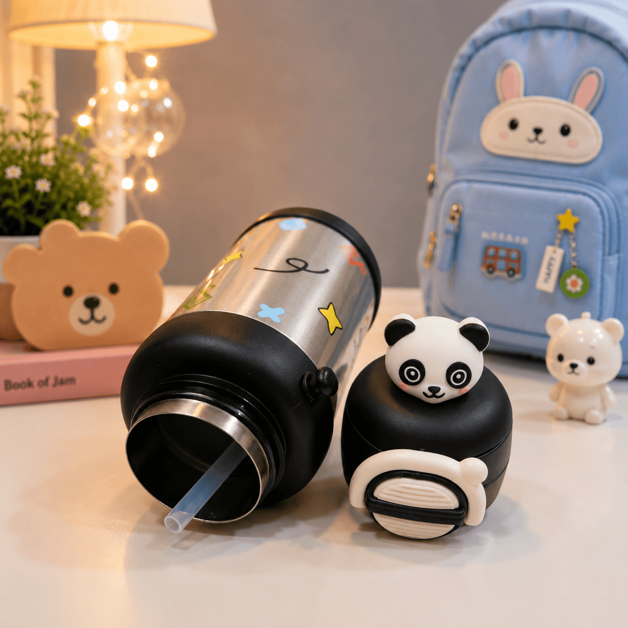 Kids Classy School Water Bottle Hot & Cold - Premium 2 In One - Image 3