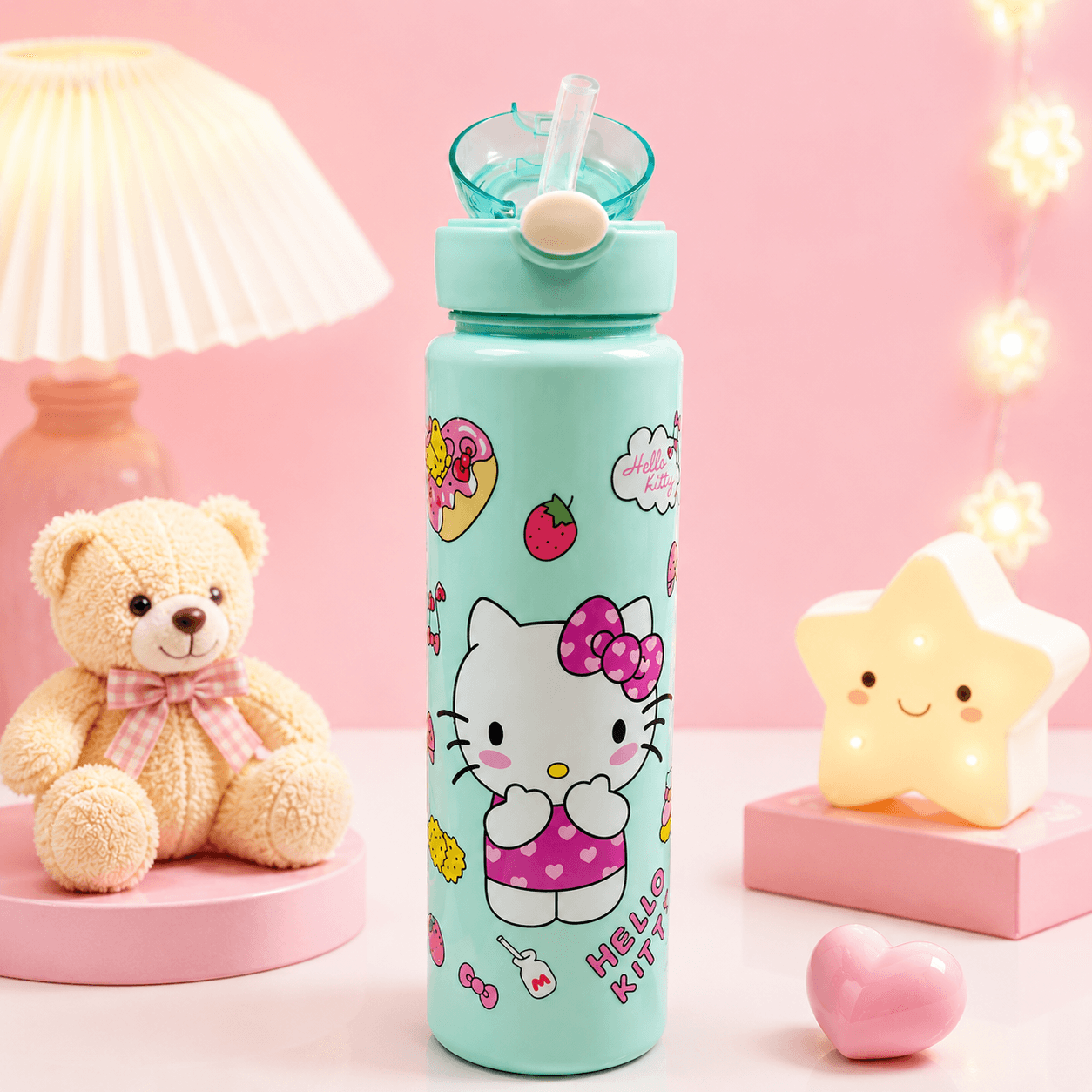 Cute Cartoon Plastic Sipper Bottle - 900 ML - Image 7
