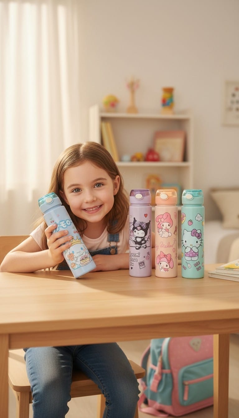Cute Cartoon Plastic Sipper Bottle - 900 ML - Image 14