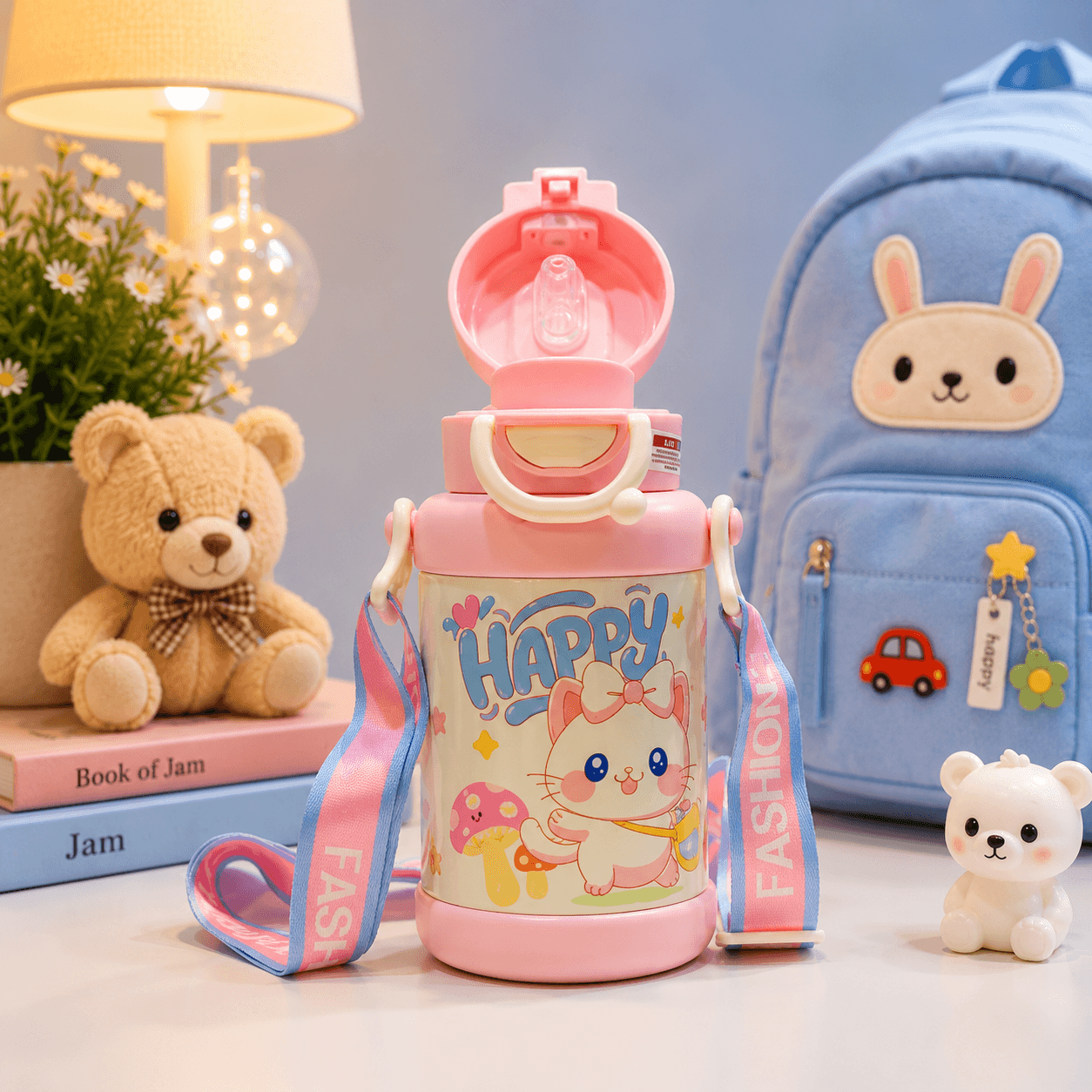 Kids Classy School Water Bottle Hot & Cold - Premium 2 In One - Image 6