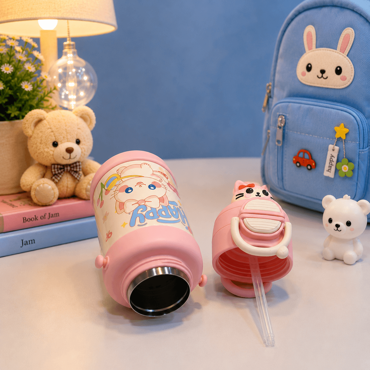 Kids Classy School Water Bottle Hot & Cold - Premium 2 In One - Image 7