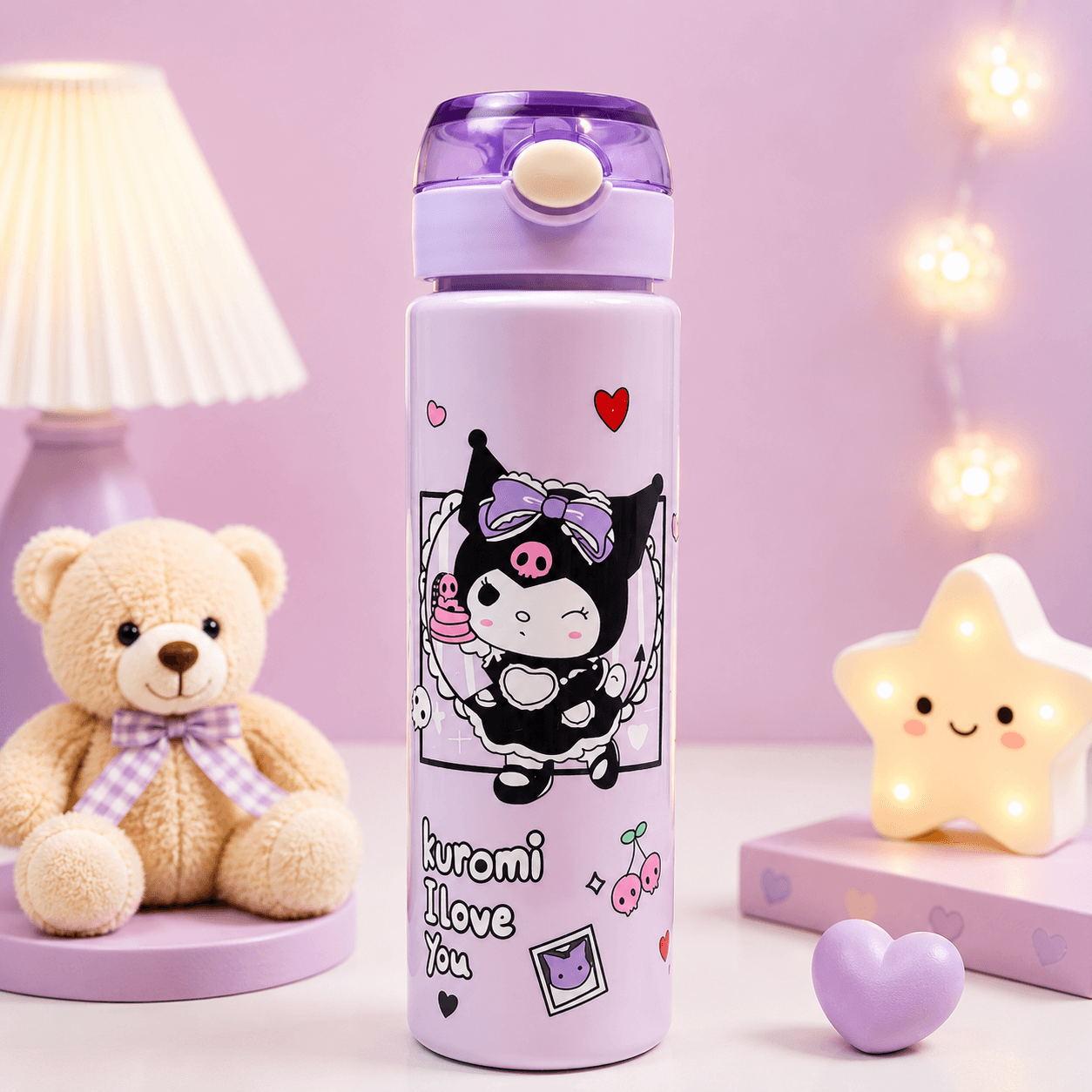 Cute Cartoon Plastic Sipper Bottle - 900 ML - Image 11