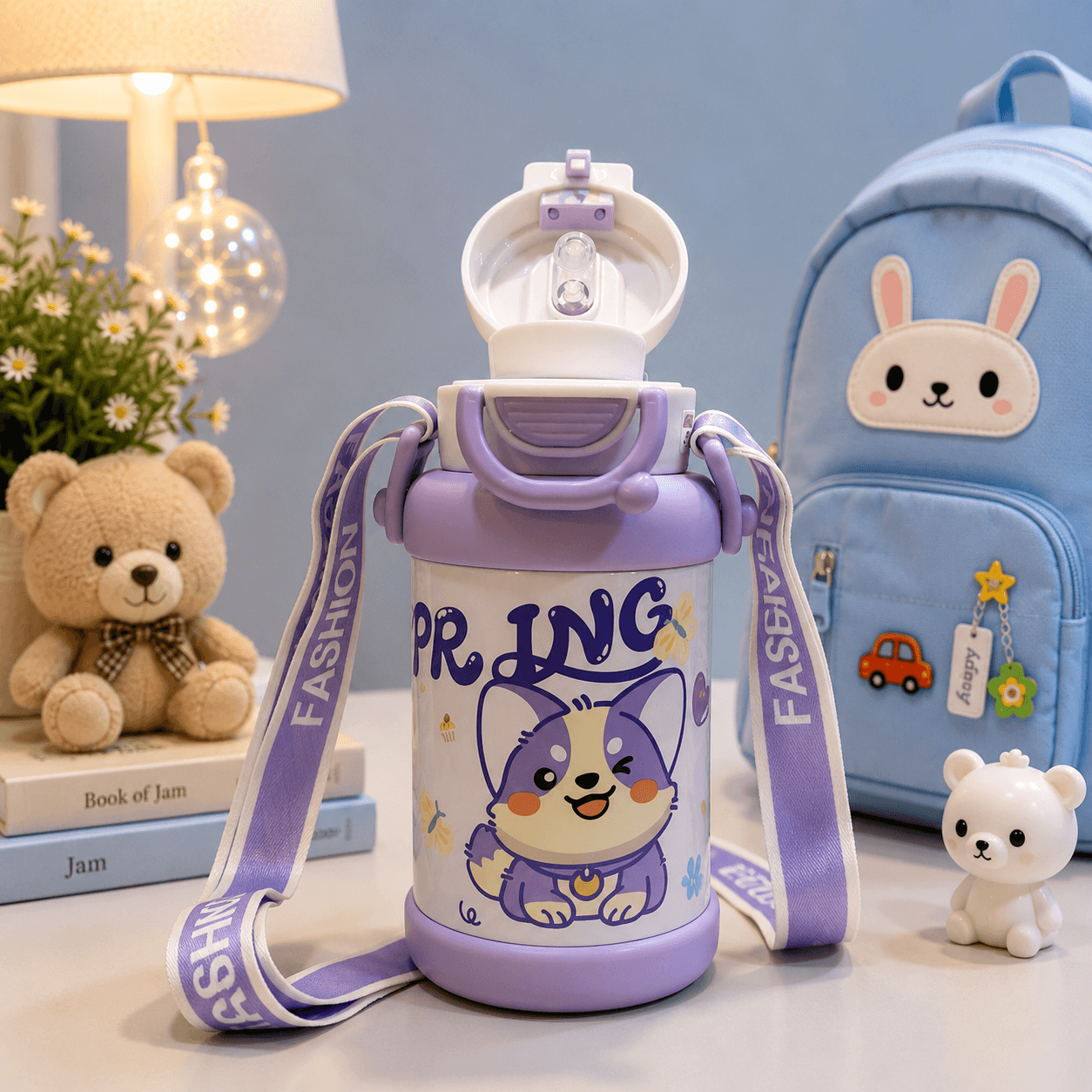 Kids Classy School Water Bottle Hot & Cold - Premium 2 In One - Image 10
