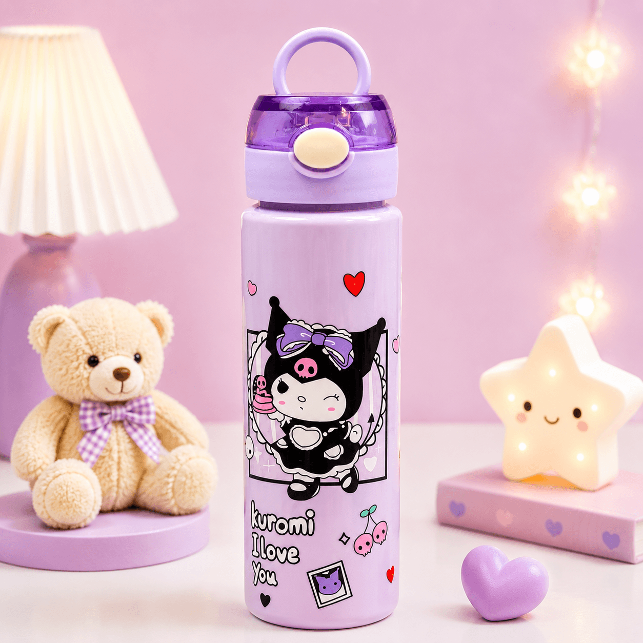 Cute Cartoon Plastic Sipper Bottle - 900 ML - Image 12