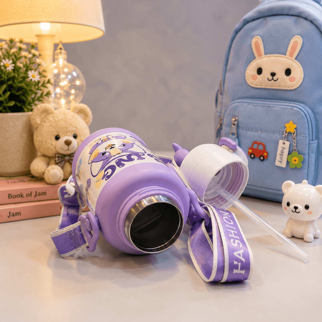 Kids Classy School Water Bottle Hot & Cold - Premium 2 In One - Image 11