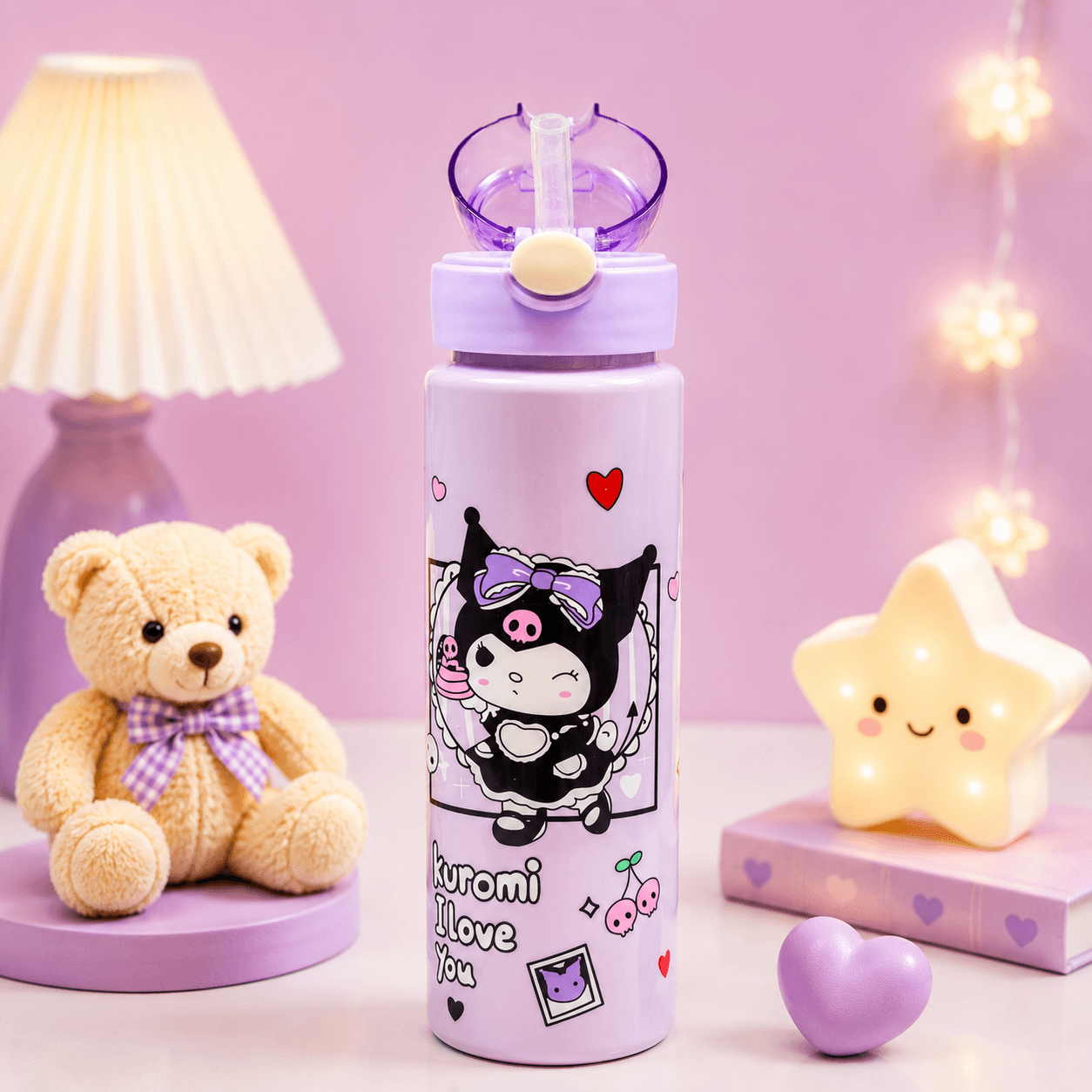 Cute Cartoon Plastic Sipper Bottle - 900 ML - Image 13