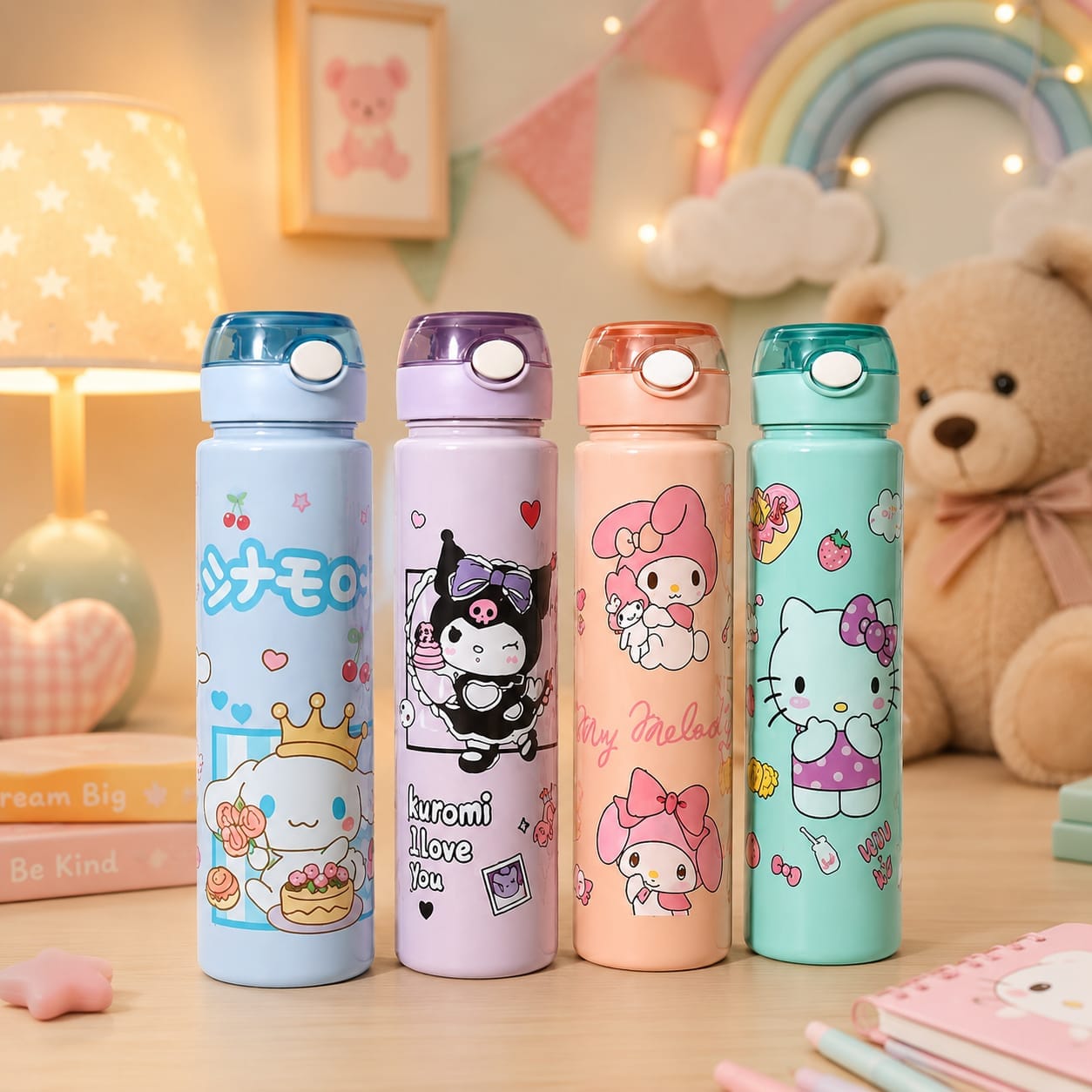 Cute Cartoon Plastic Sipper Bottle - 900 ML