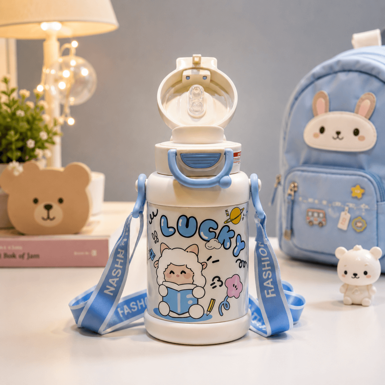 Kids Classy School Water Bottle Hot & Cold - Premium 2 In One - Image 15
