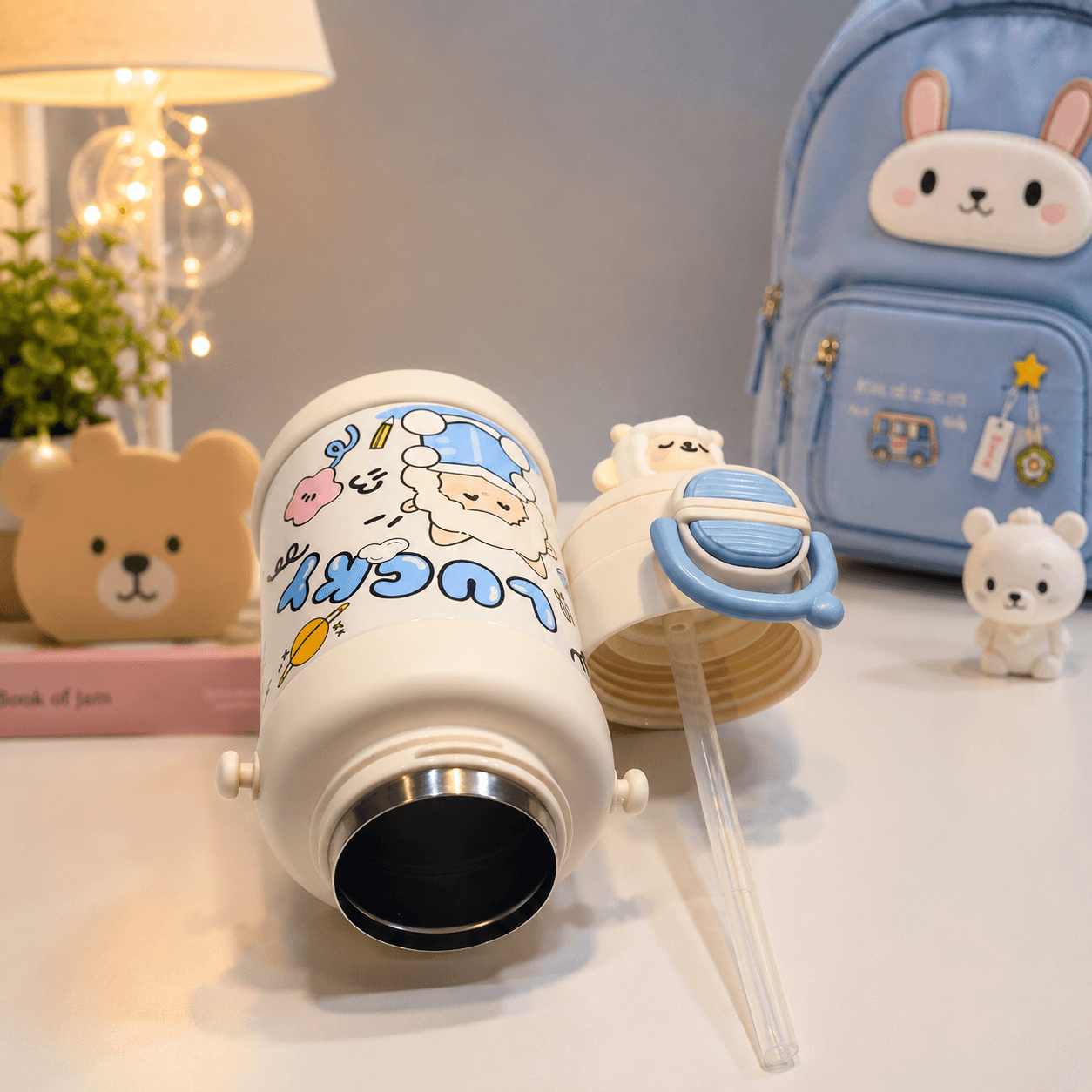 Kids Classy School Water Bottle Hot & Cold - Premium 2 In One - Image 16